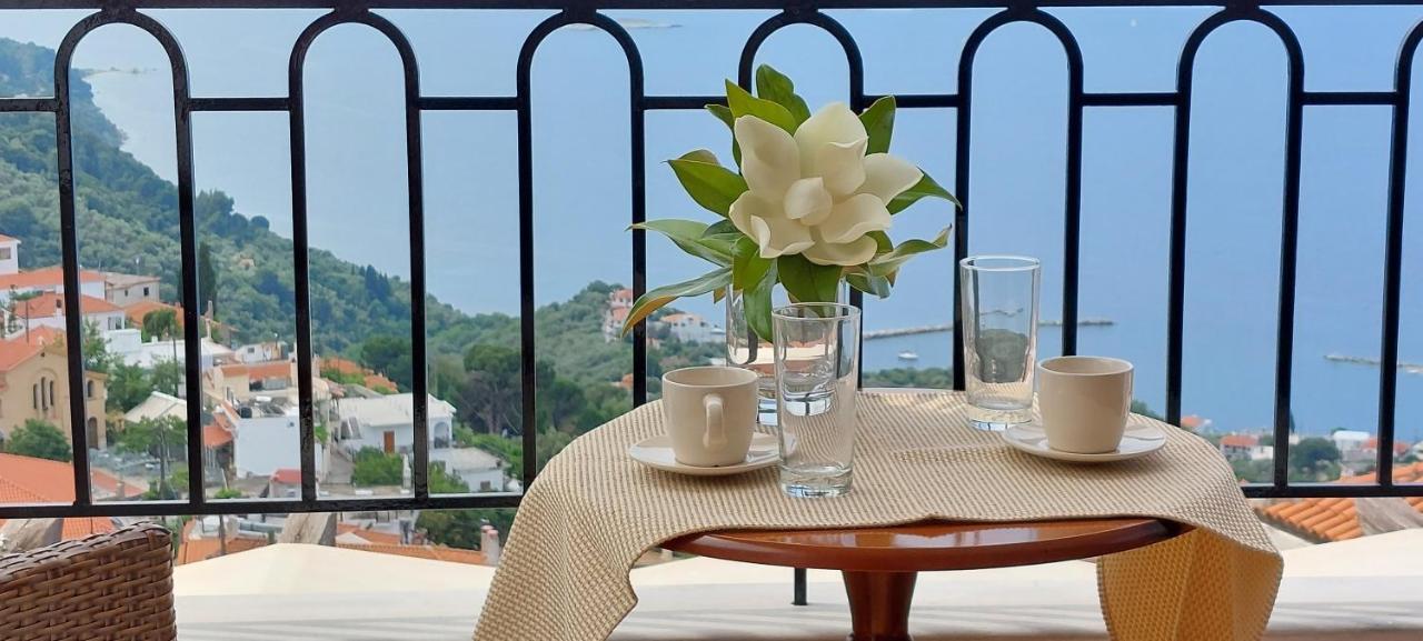 Horizon Studios With Sea View - Free Parking Glossa Exterior foto